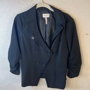 Laundry by Shelli Segal True Black 3/4 Sleeve Black button Down Blazer Women’s 4